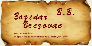 Božidar Brezovac vizit kartica